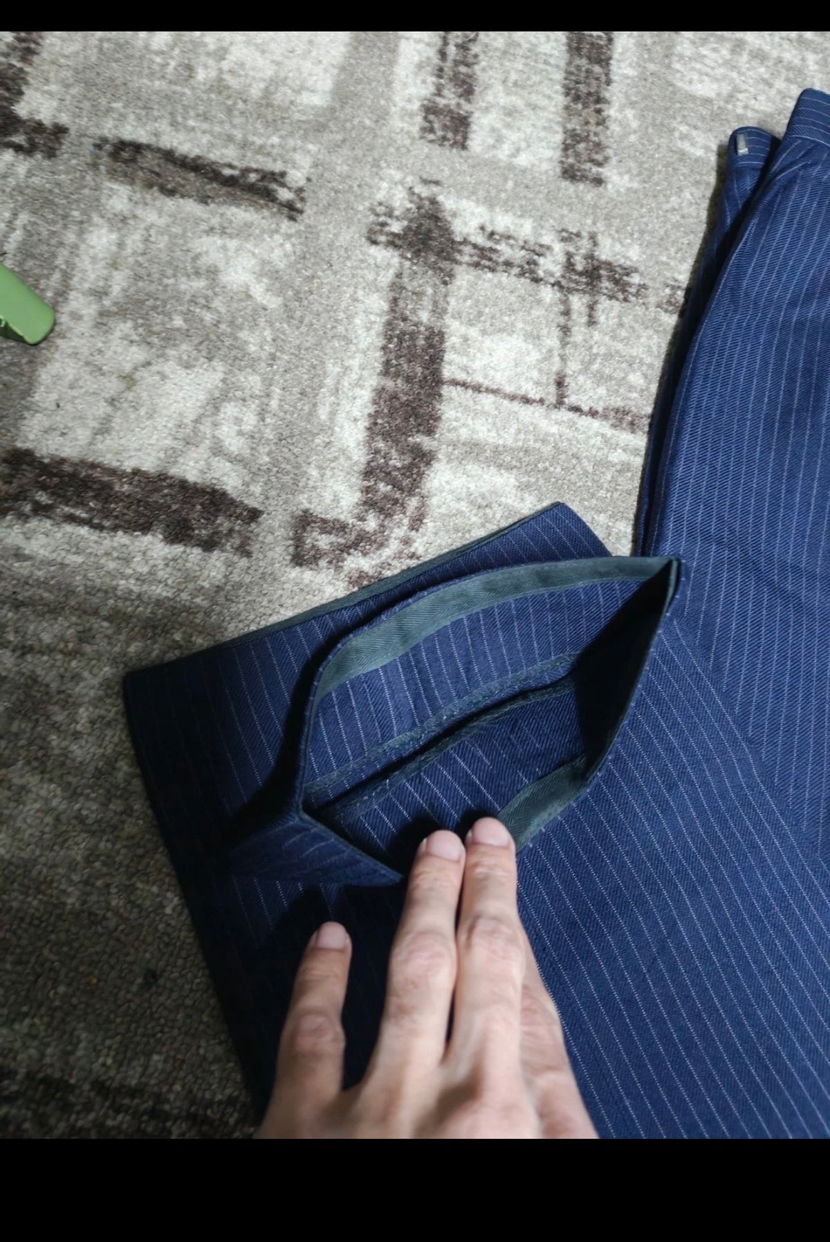 1960s Vintage classic pure wool 3 piece navy 3 button suit 40S 40R