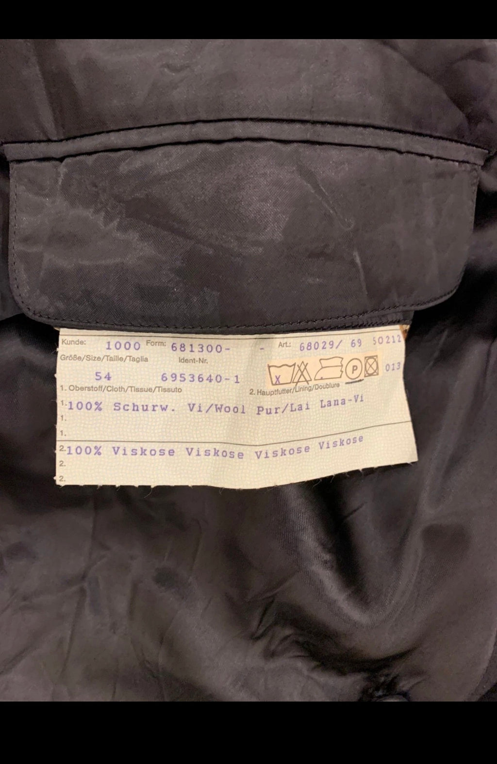Vintage bieber classic Pure Wool db gangster Navy long over coat 50L 50R 2XL