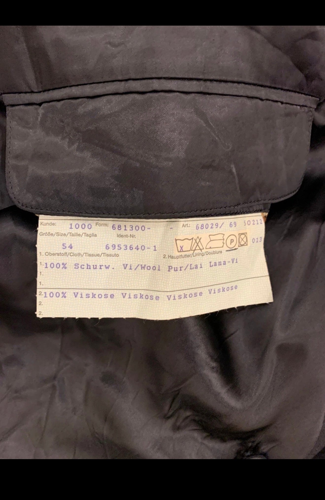 Vintage bieber classic Pure Wool db gangster Navy long over coat 50L 50R 2XL