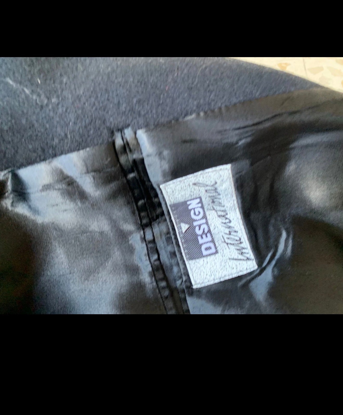 Vintage Eaton classic woollen wool db gangster black over coat 48R 48S XL