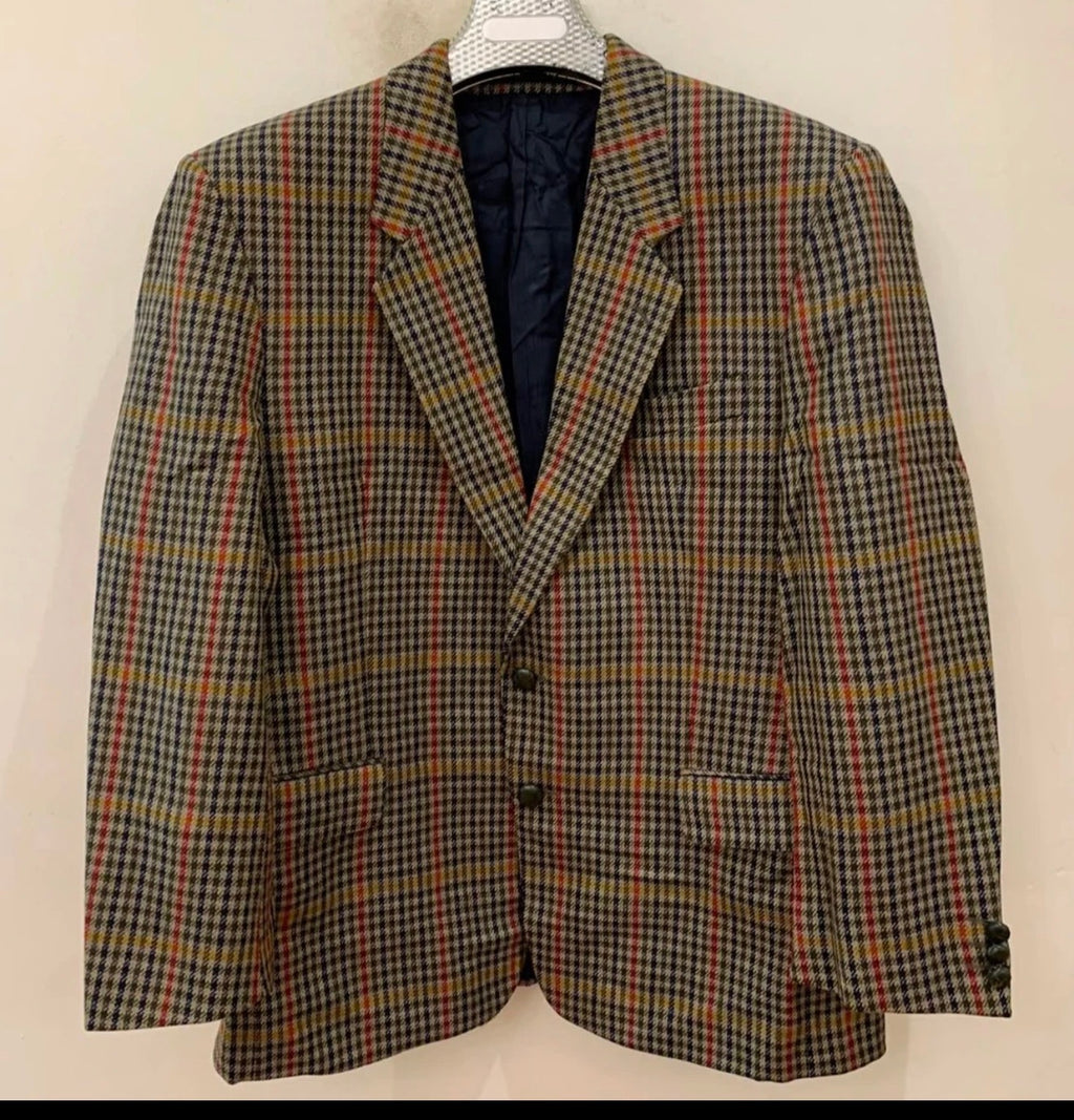 Vintage Westbury plaid pure wool tweed classic hunting jacket blazer 42R