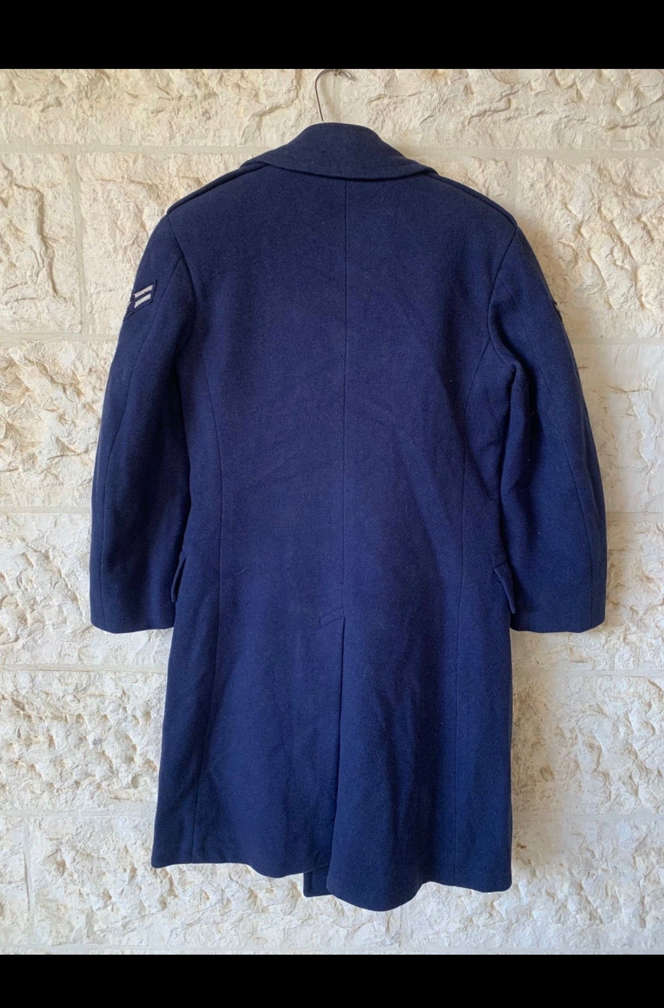 1950s Vintage USAF pure woollen wool classic silver button db over coat 38R 38S