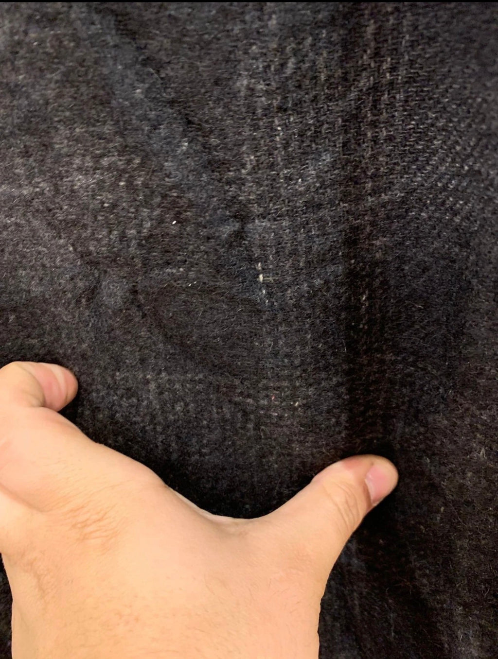 Vintage wool blend classic charcoal plaid over coat 44 14 L