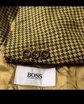 Vintage Hugo Boss Rubirosa pure wool houndstooth classic jacket blazer 44R 44L
