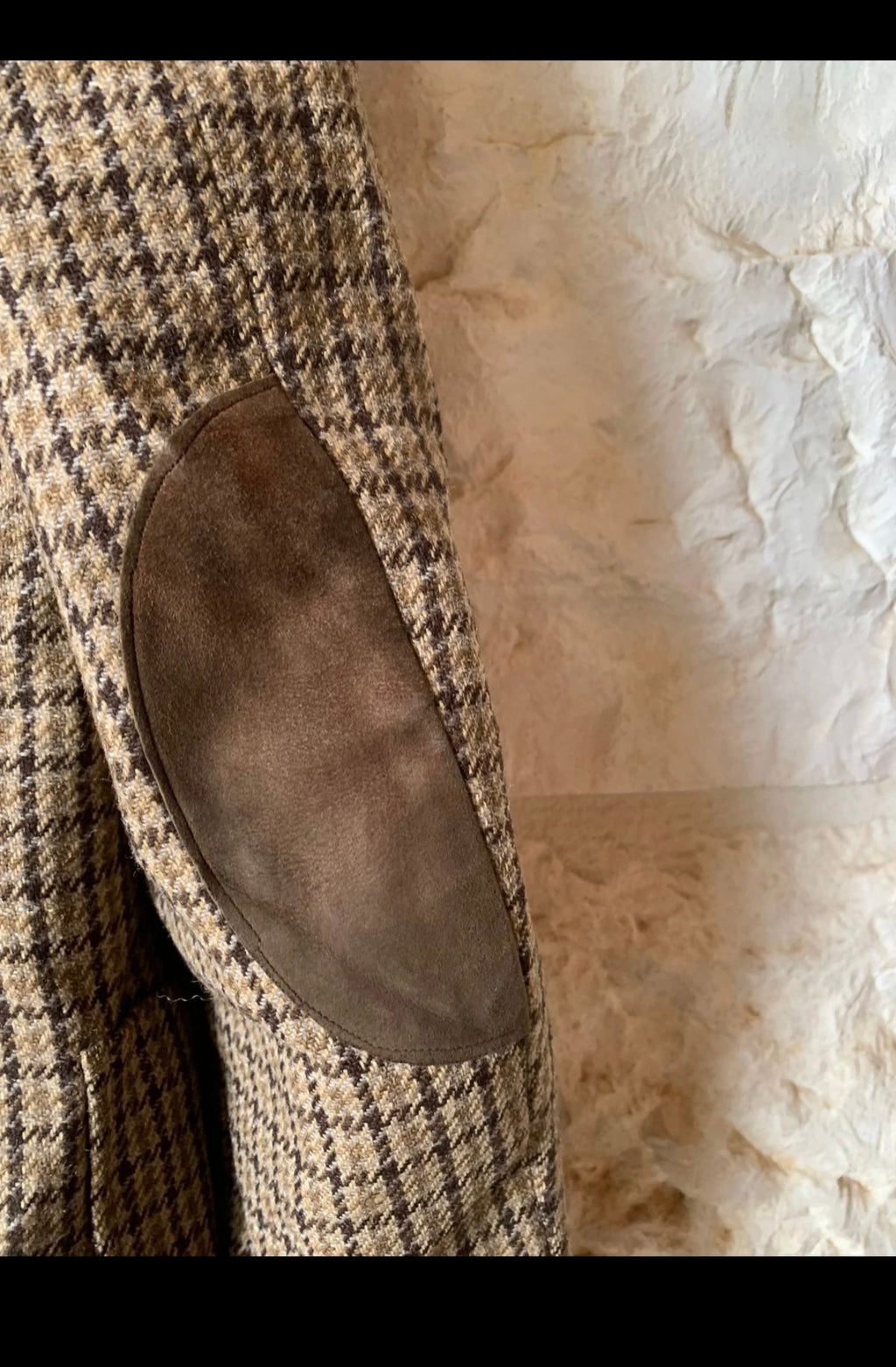 1970s Vintage houndstooth pure wool handwoven tweed hunting jacket blazer 42R