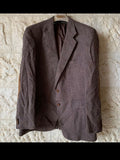 Vintage Austin Reed pure wool handwoven tweed brown hunting jacket blazer 42L