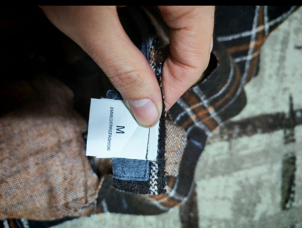 Paolo Pecora 100% Extrafine Merino Wool classic plaid brown over coat 36L 36R