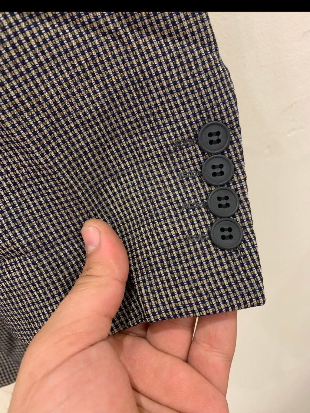 Vintage Batoni unique plaid pure wool classic jacket blazer 40R