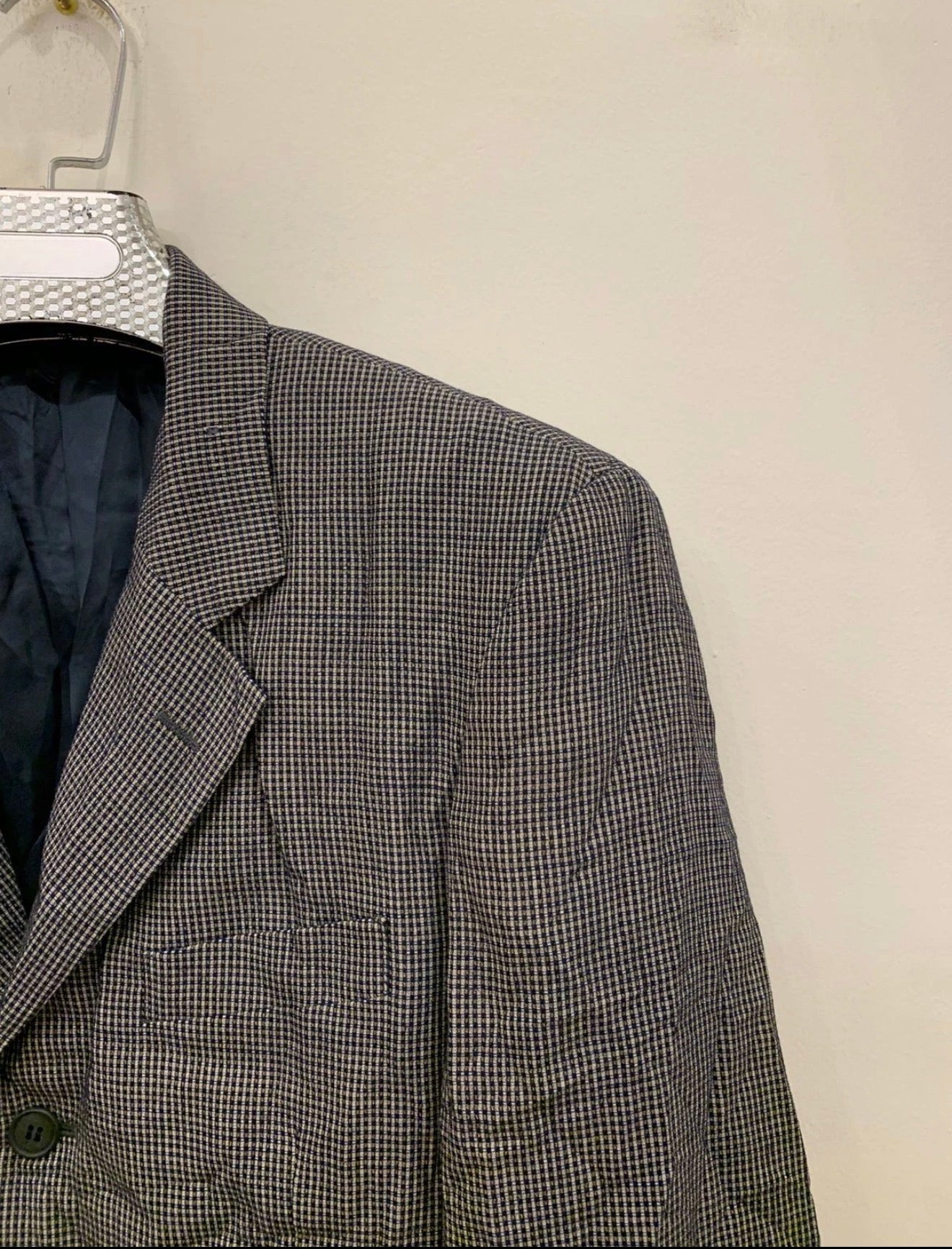 Vintage Batoni unique plaid pure wool classic jacket blazer 40R