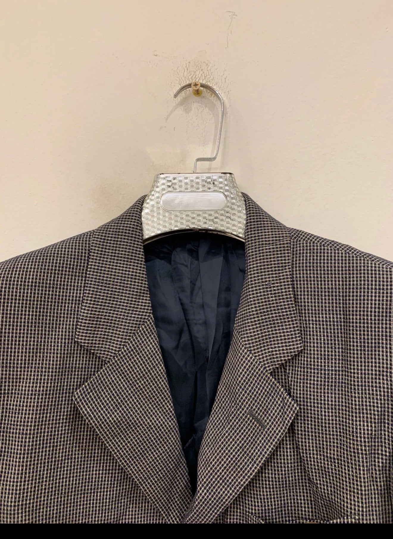 Vintage Batoni unique plaid pure wool classic jacket blazer 40R