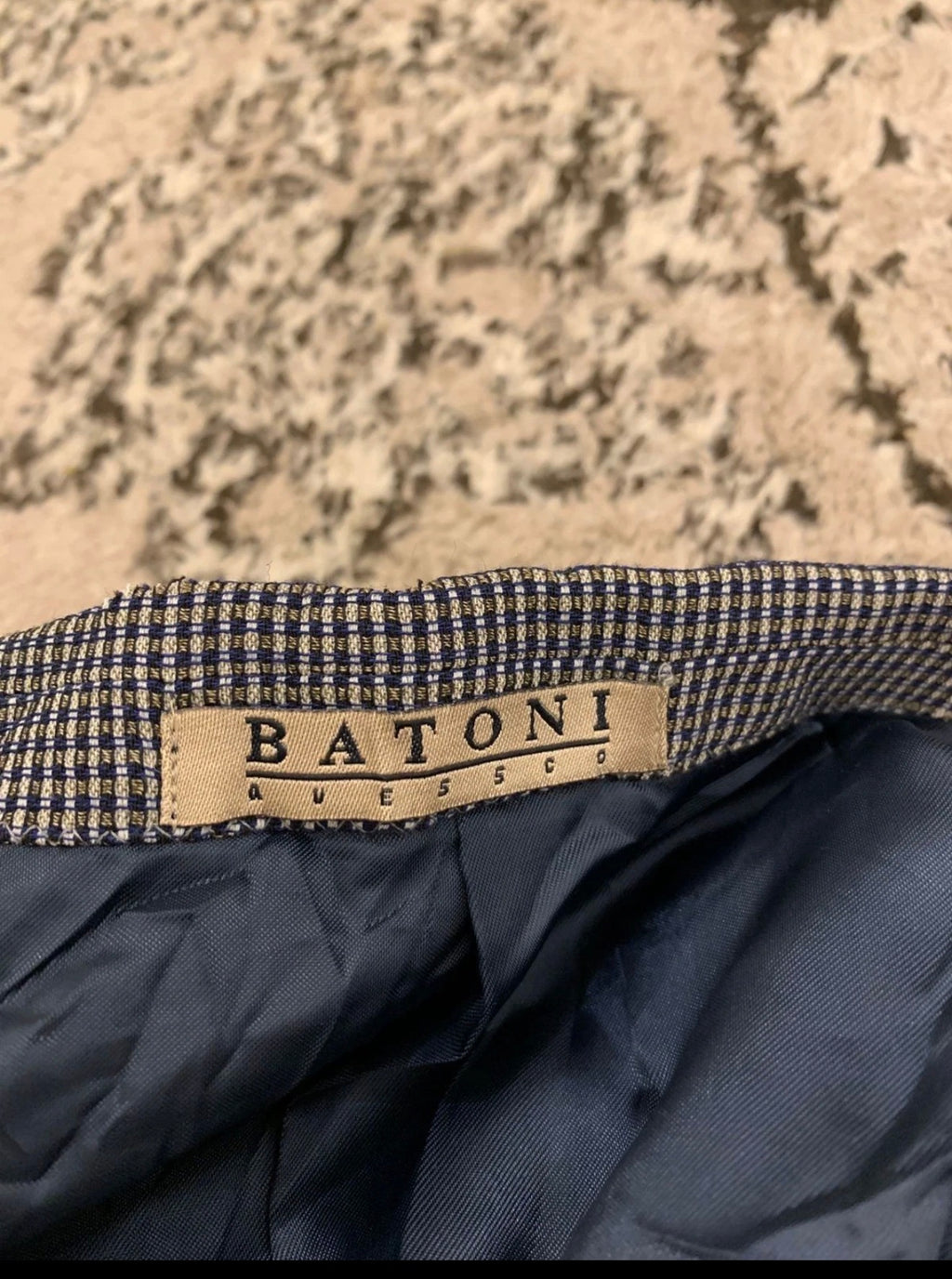 Vintage Batoni unique plaid pure wool classic jacket blazer 40R