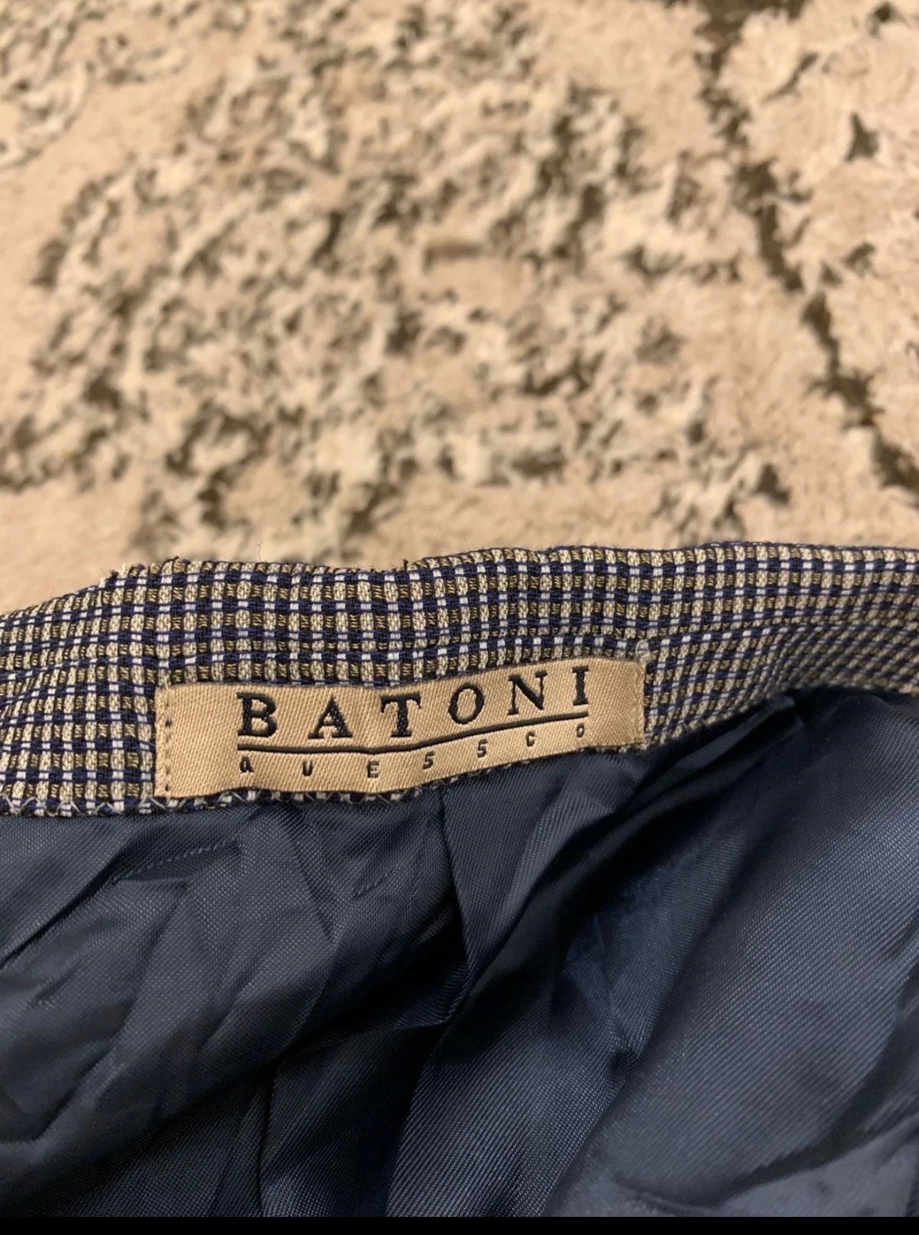 Vintage Batoni unique plaid pure wool classic jacket blazer 40R