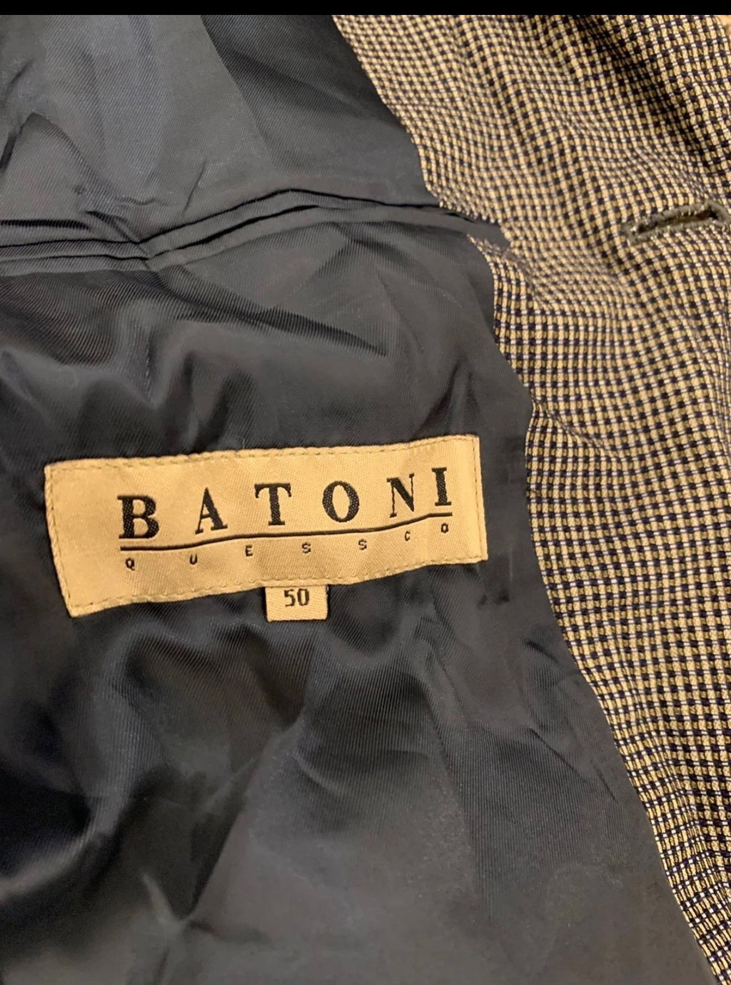 Vintage Batoni unique plaid pure wool classic jacket blazer 40R