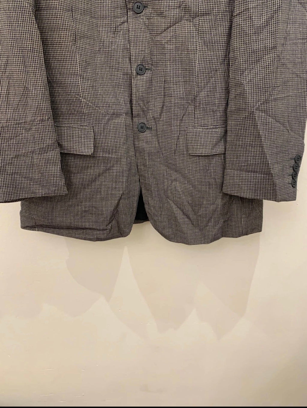 Vintage Batoni unique plaid pure wool classic jacket blazer 40R