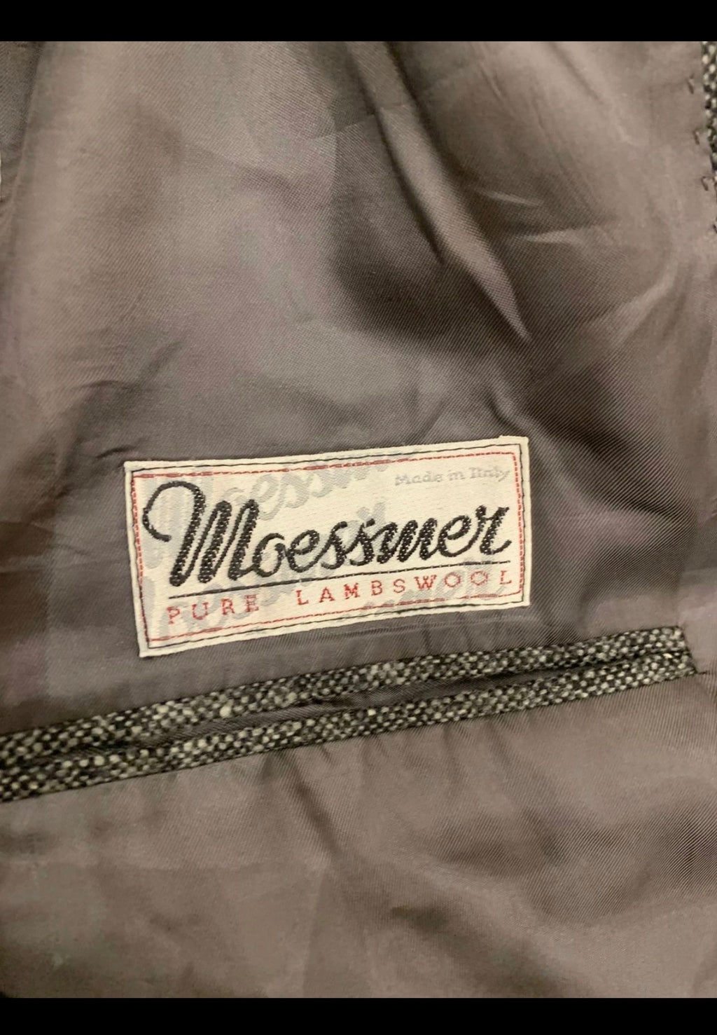 Vintage Moessmer pure Lambswool charcoal hunting jacket blazer 40R
