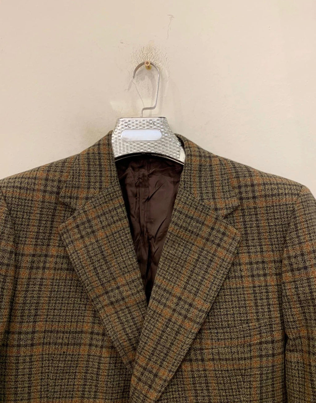 1970s vintage Burton all worsted check plaid rockabilly disco blazer 42R