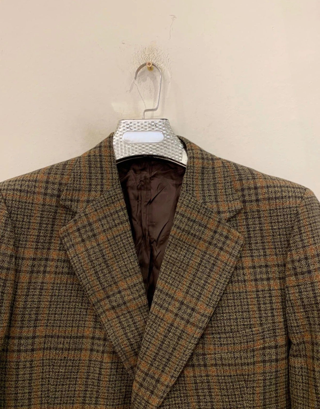 1970s vintage Burton all worsted check plaid rockabilly disco blazer 42R