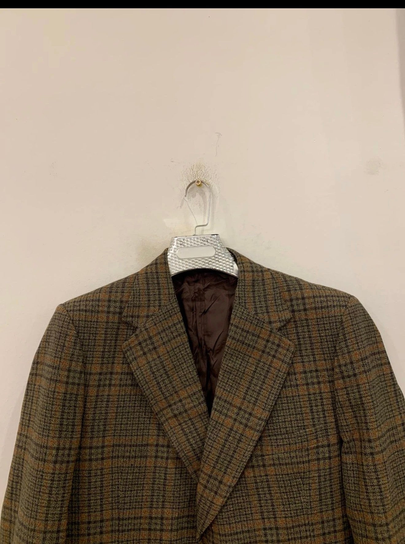 1970s vintage Burton all worsted check plaid rockabilly disco blazer 42R