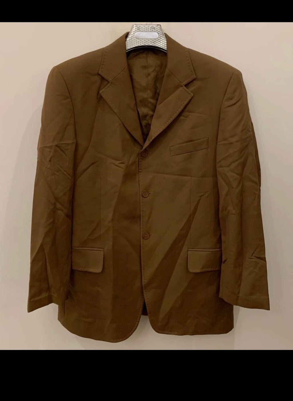 Vintage Prinud superfine pure wool classic brown 3 button suit 42R