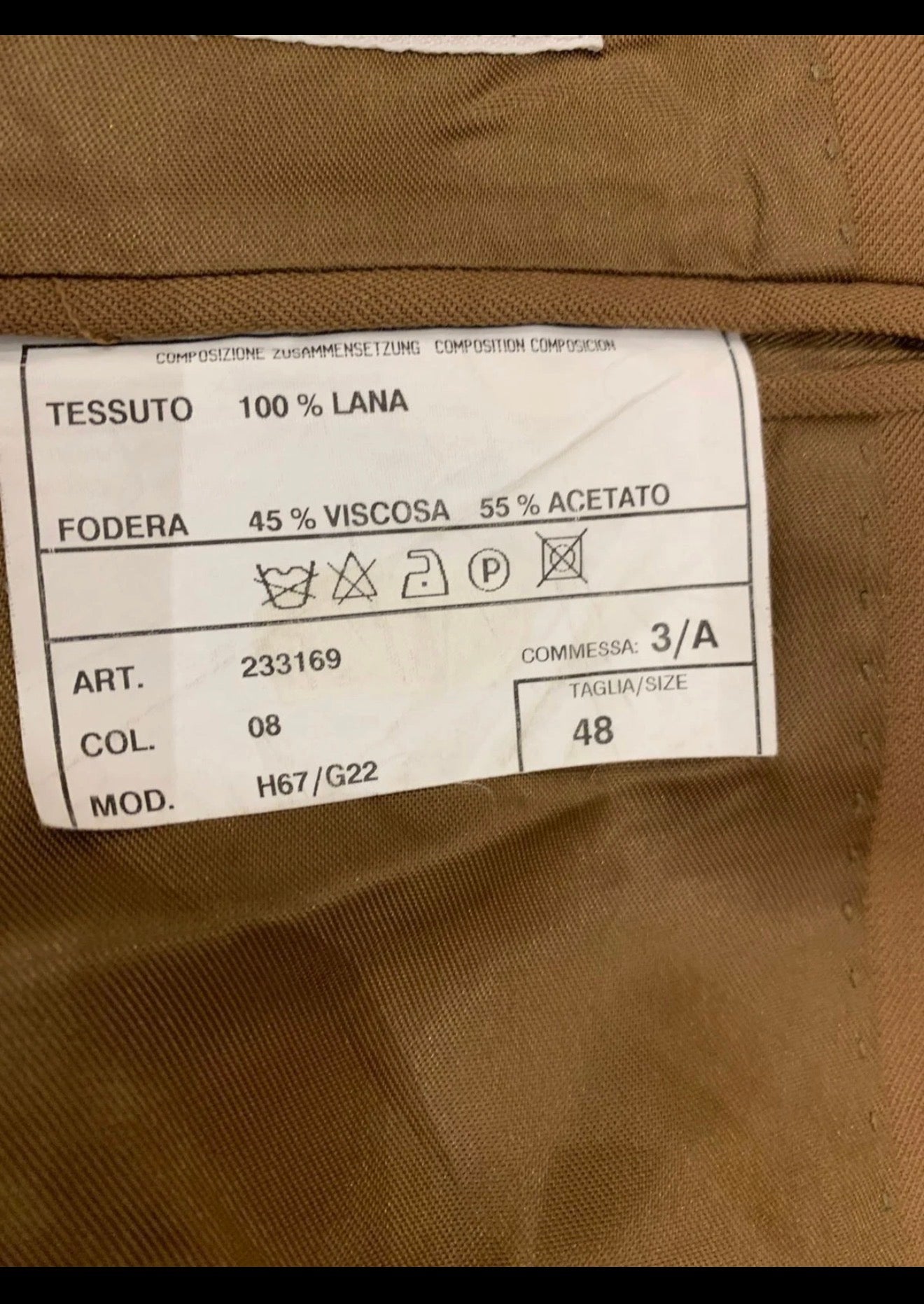 Vintage Prinud superfine pure wool classic brown 3 button suit 42R