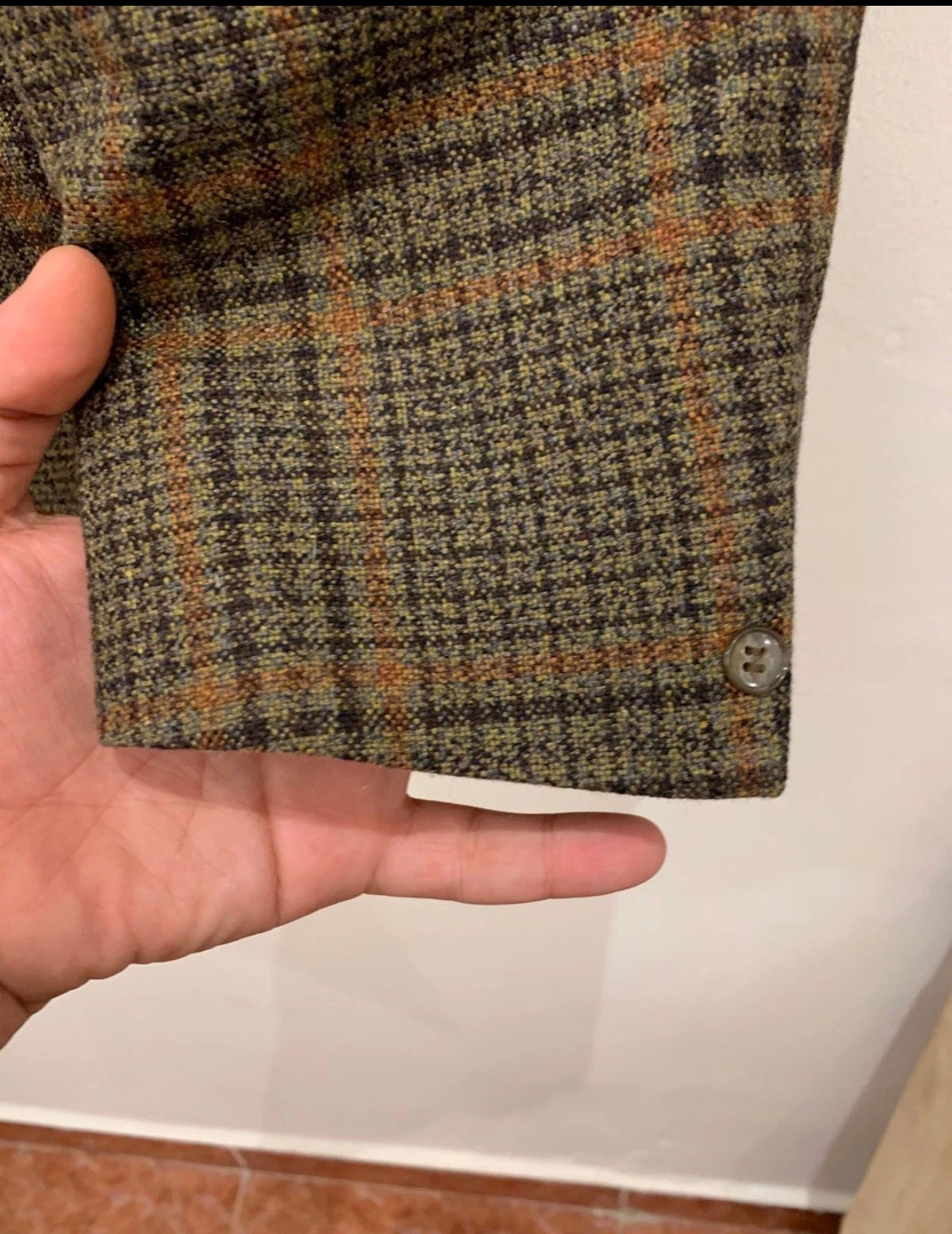 1970s vintage Burton all worsted check plaid rockabilly disco blazer 42R