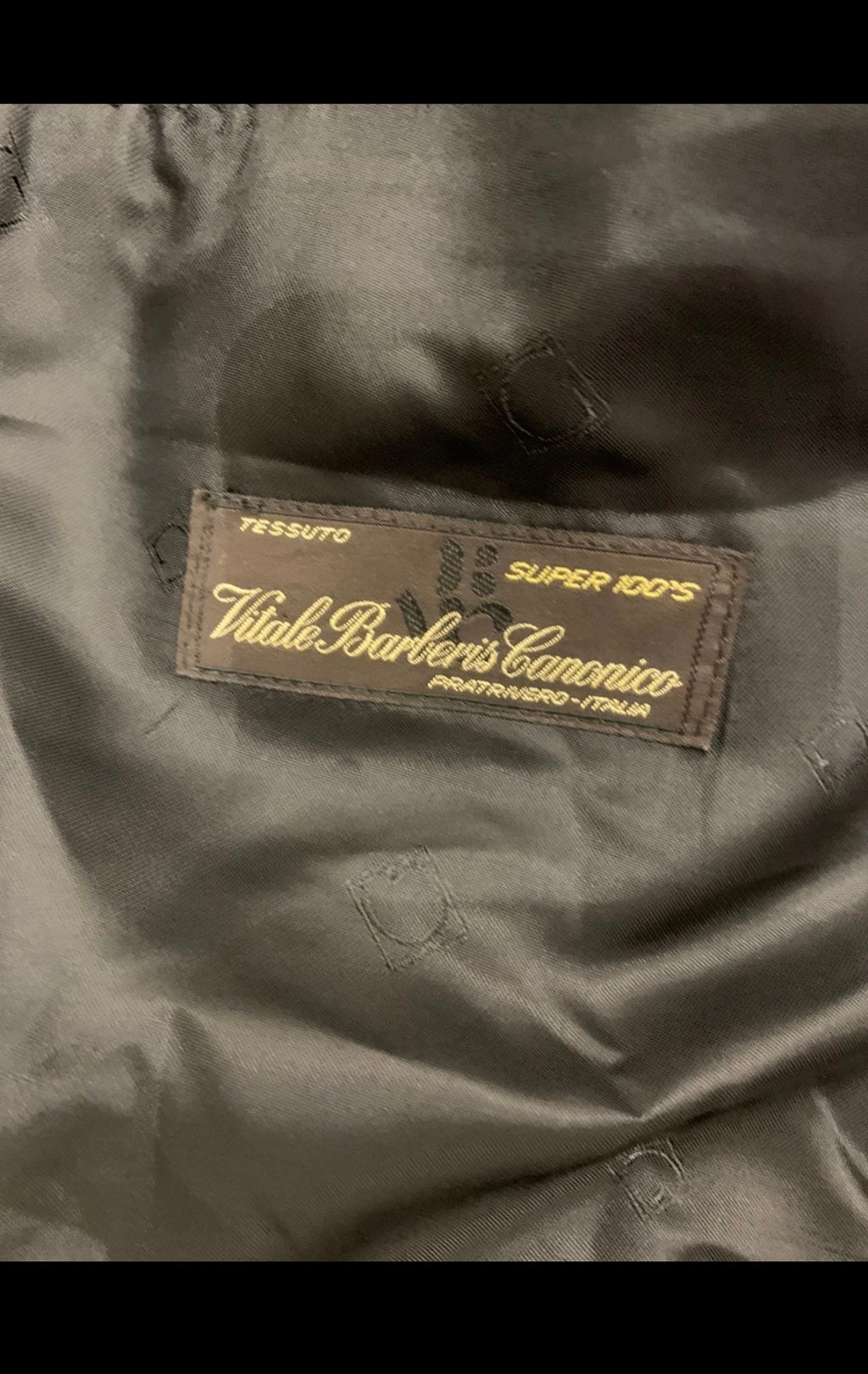 Vintage Van Gils pure wool super 100s double breasted classic black suit 40R 40S
