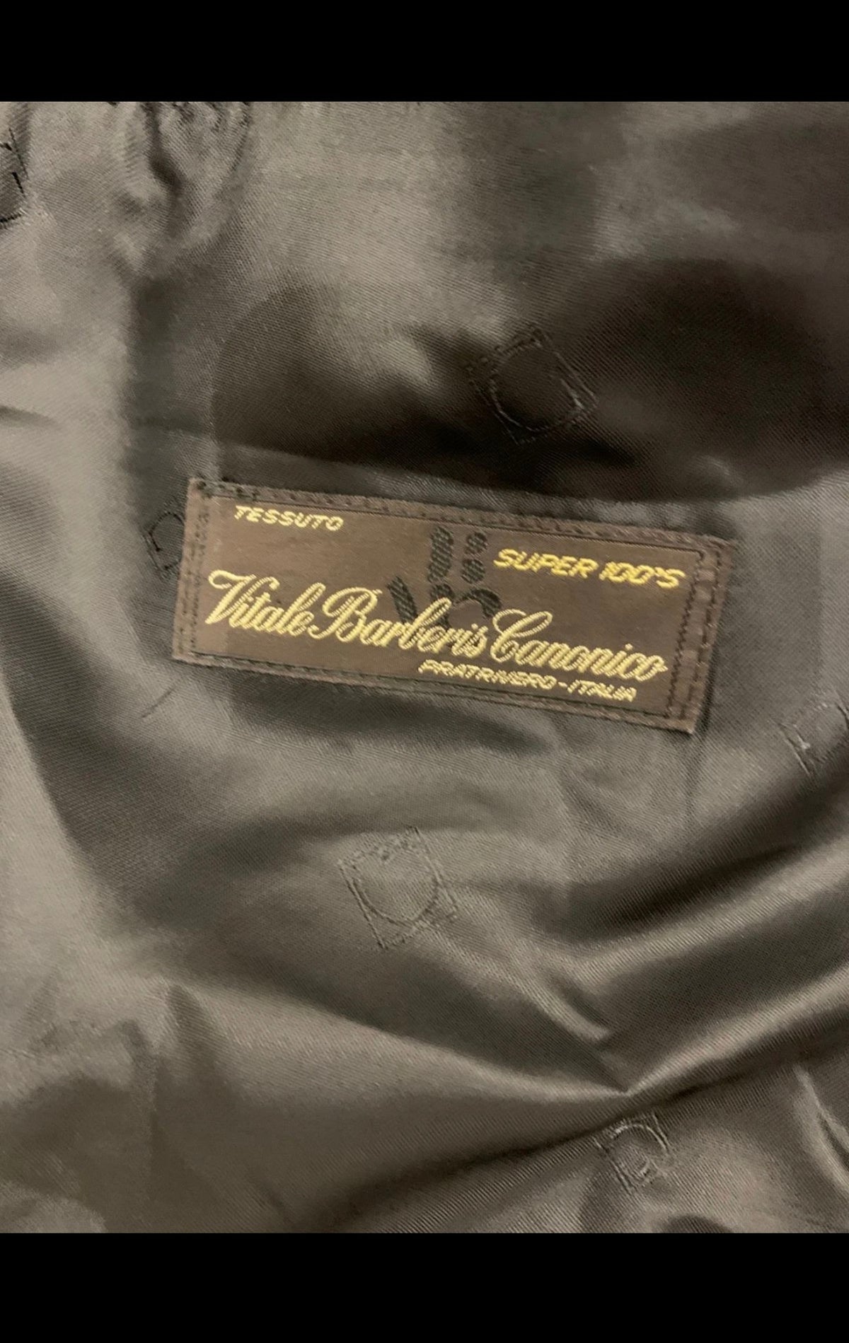 Vintage Van Gils pure wool super 100s double breasted classic black suit 40R 40S