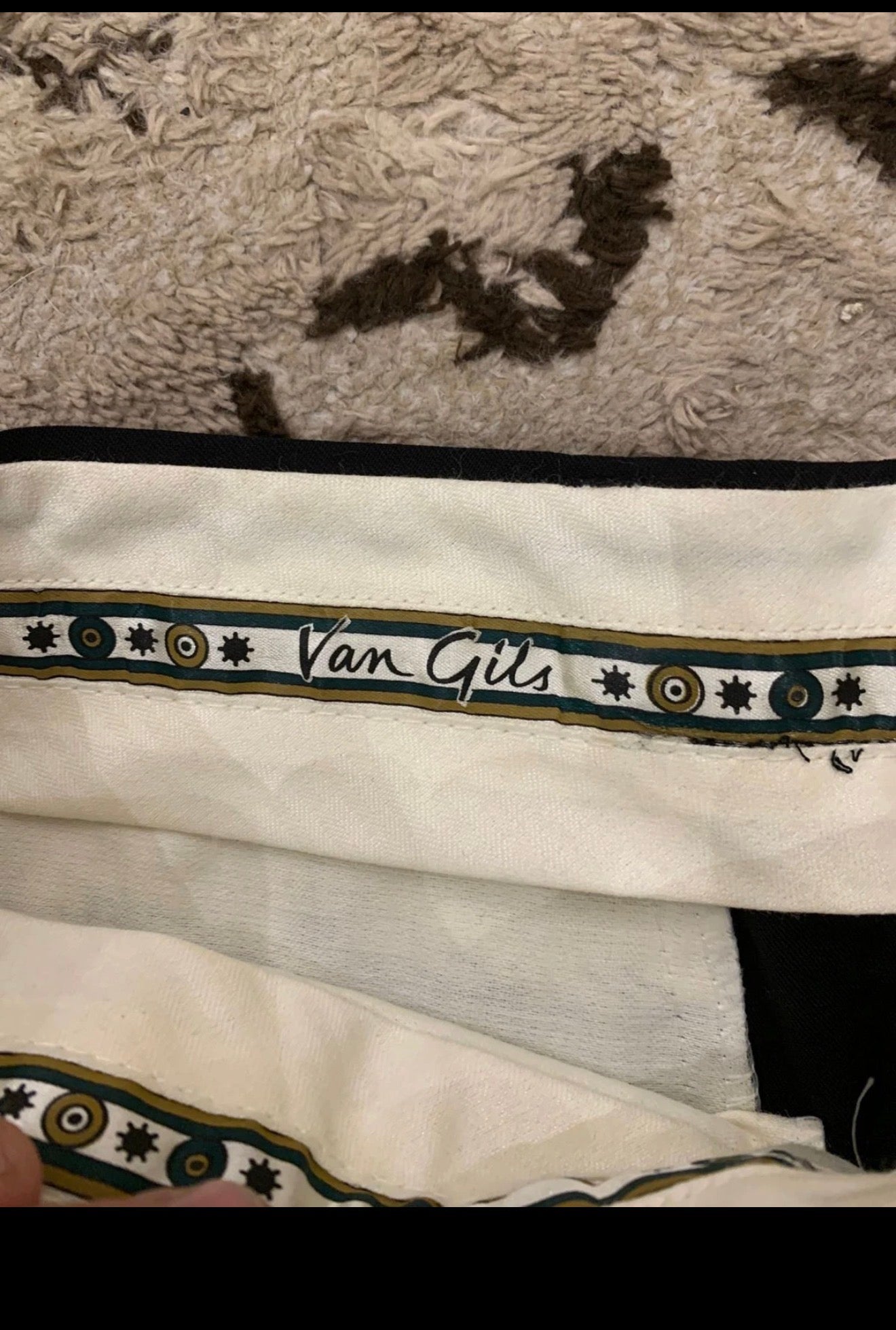Vintage Van Gils pure wool super 100s double breasted classic black suit 40R 40S