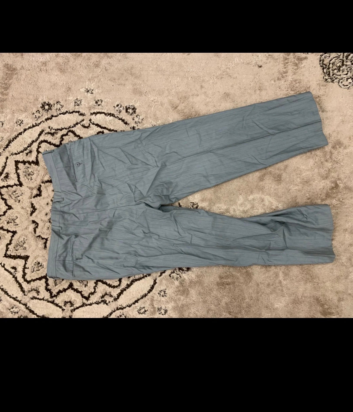 Vintage Superfine pure wool classic 2 button striped gray suit 44R