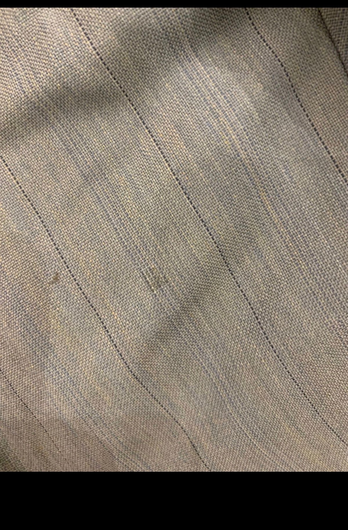 Vintage Superfine pure wool classic 2 button striped gray suit 44R