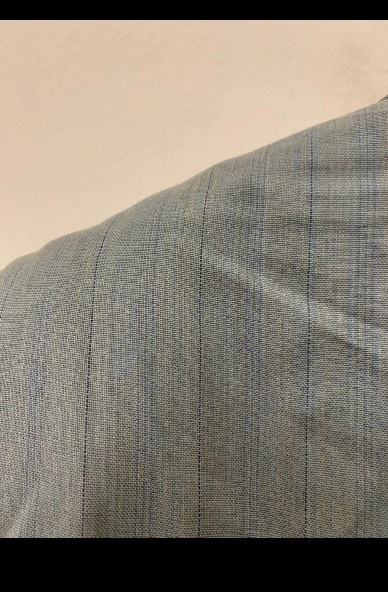 Vintage Superfine pure wool classic 2 button striped gray suit 44R