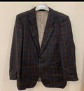 Vintage houndstooth plaid pure Lambswool soft tweed hunting jacket blazer 42R