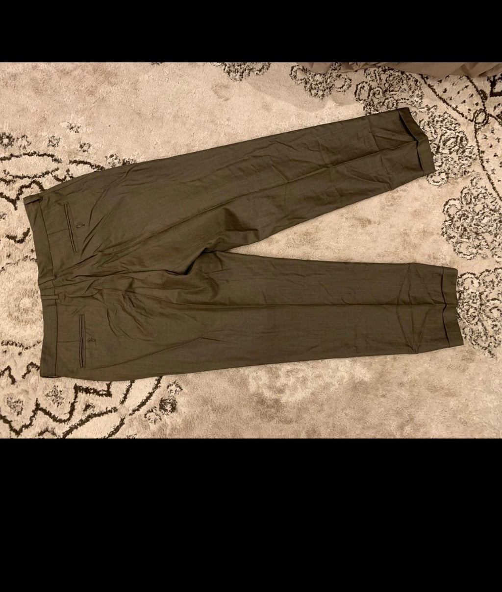 Vintage pure wool super 120s classic brownish green 3 button suit 42R