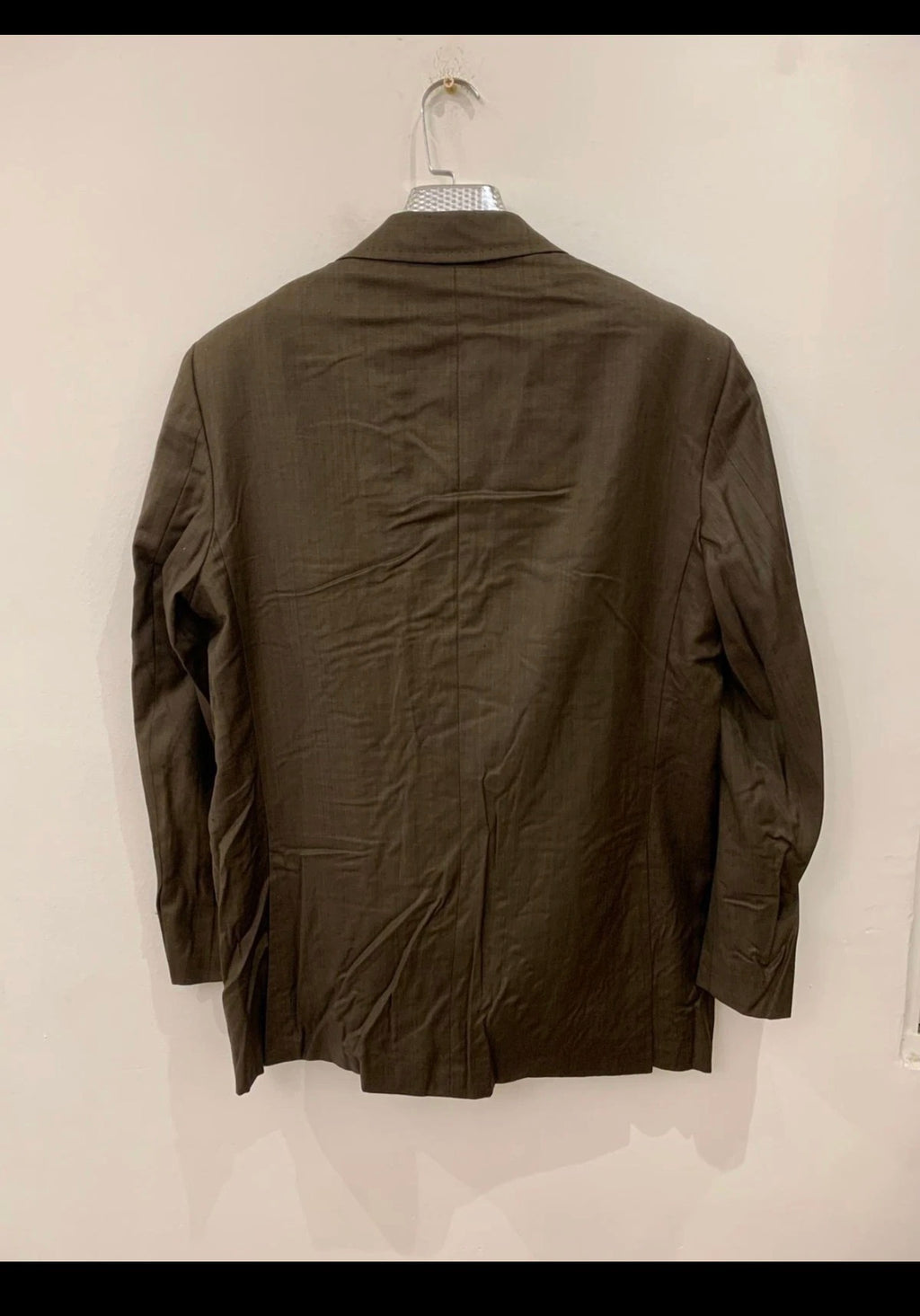 Vintage pure wool super 120s classic brownish green 3 button suit 42R