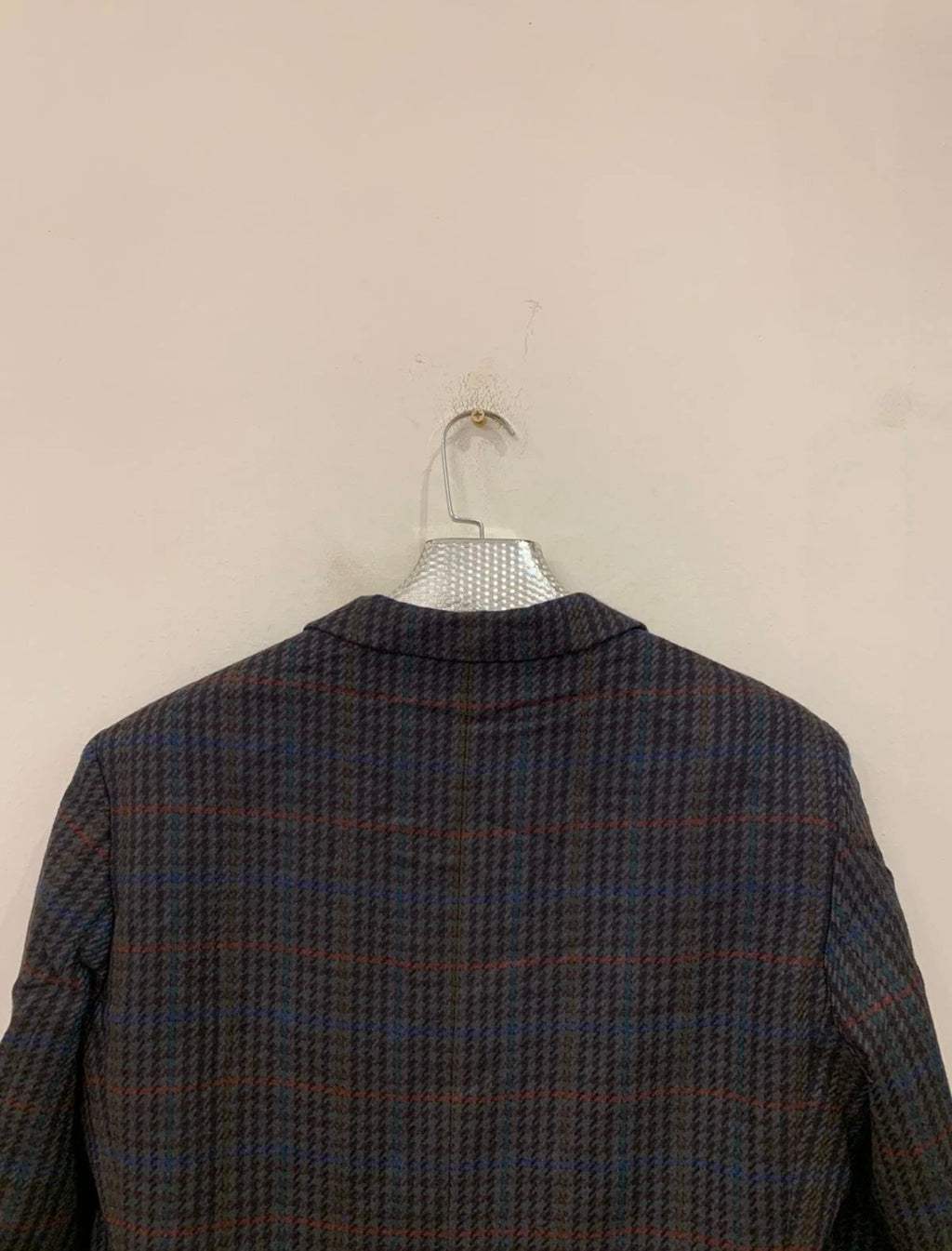 Vintage houndstooth plaid pure Lambswool soft tweed hunting jacket blazer 42R