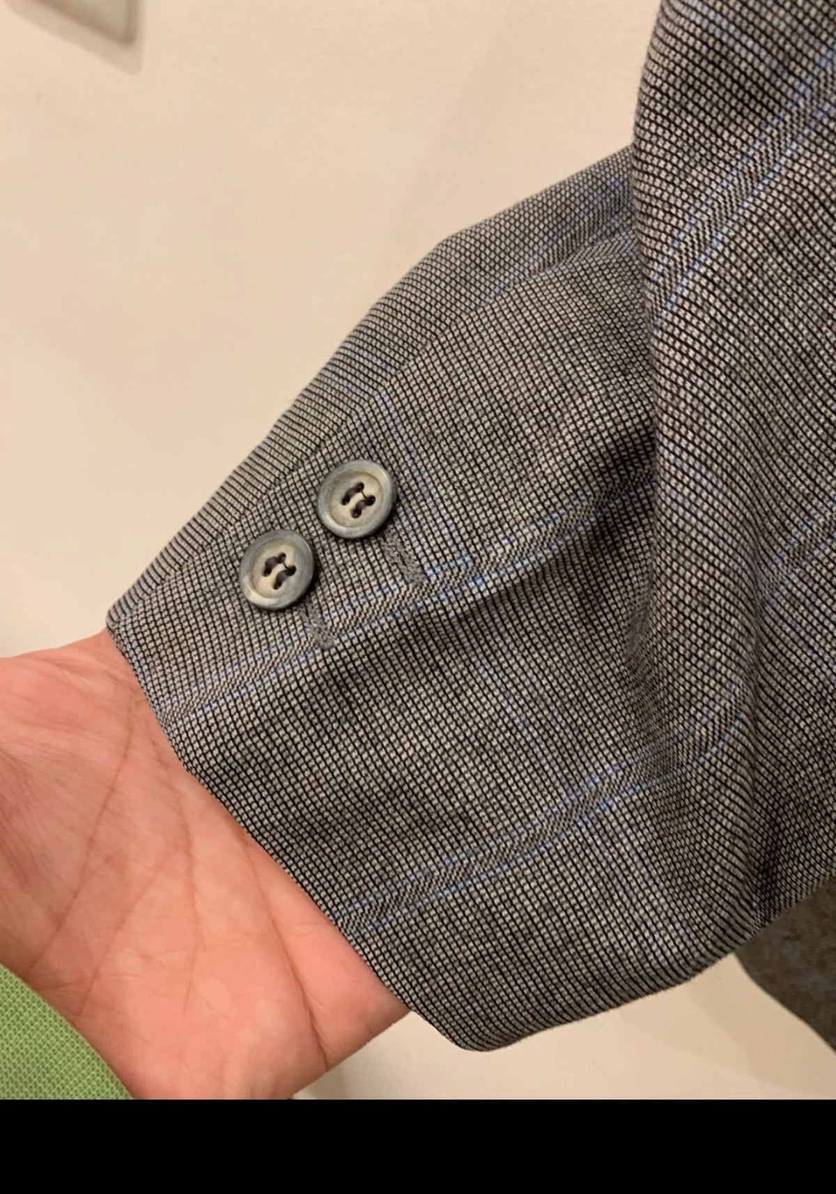 1970s vintage pure wool Windowpane rockabilly disco classic gray suit 42R