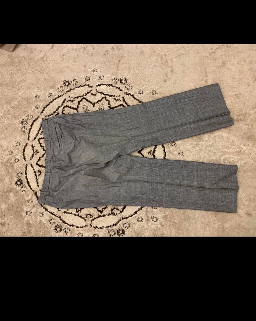 1970s vintage pure wool Windowpane rockabilly disco classic gray suit 42R