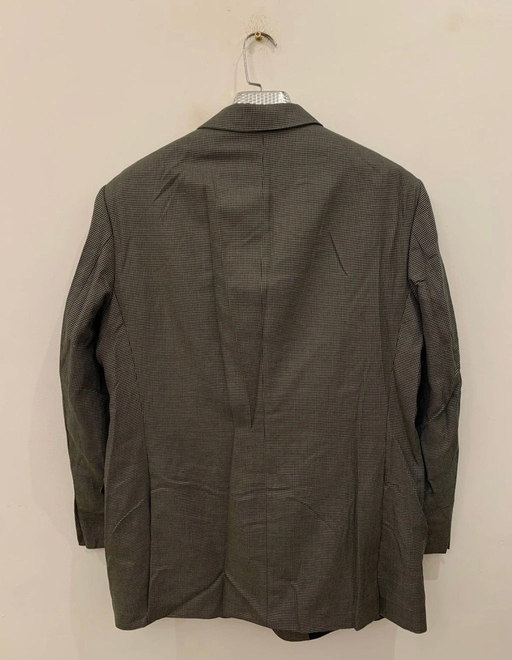 Vintage Eduard Dressler wool silk houndstooth plaid classic jacket blazer 42R