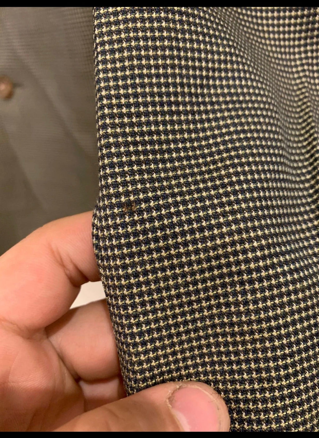 Vintage Eduard Dressler wool silk houndstooth plaid classic jacket blazer 42R