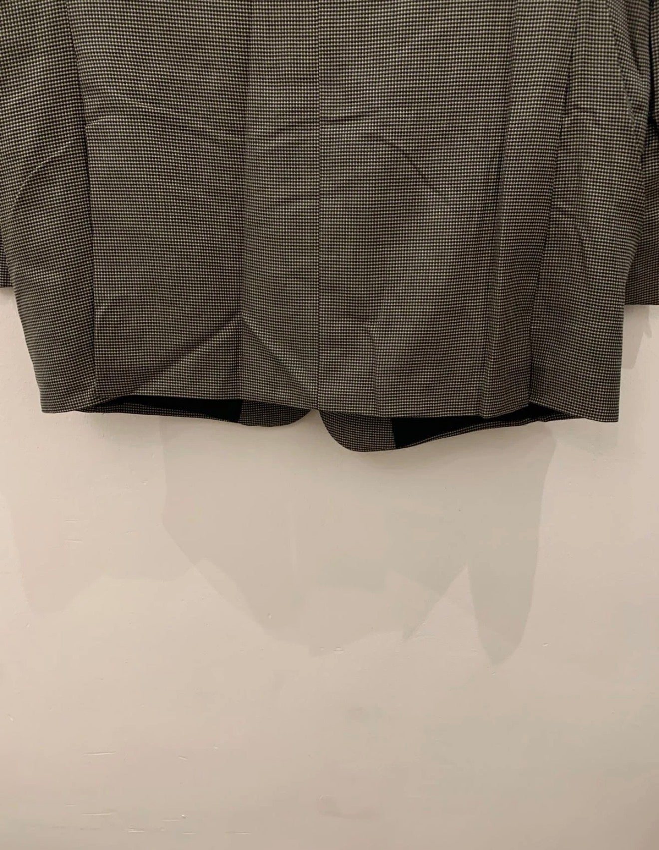 Vintage Eduard Dressler wool silk houndstooth plaid classic jacket blazer 42R