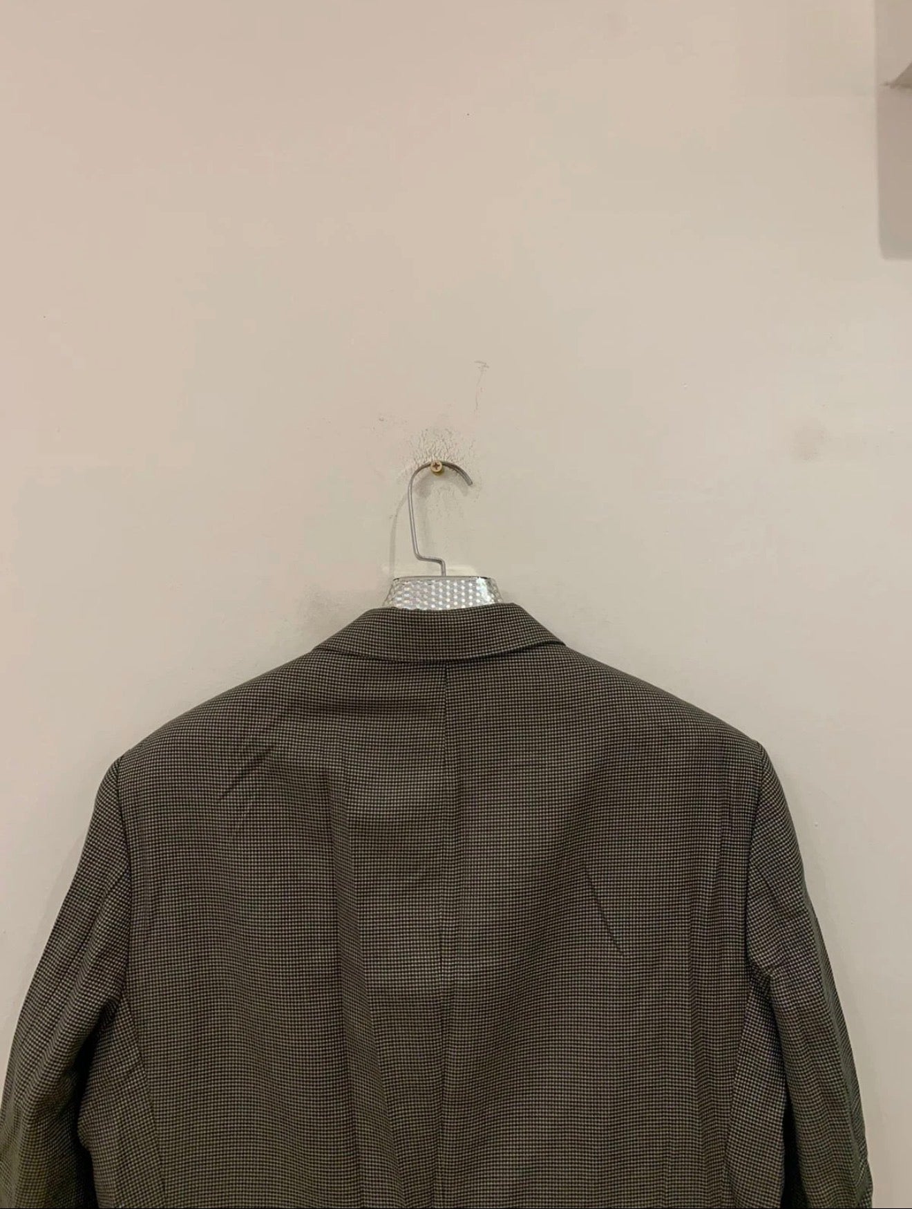Vintage Eduard Dressler wool silk houndstooth plaid classic jacket blazer 42R