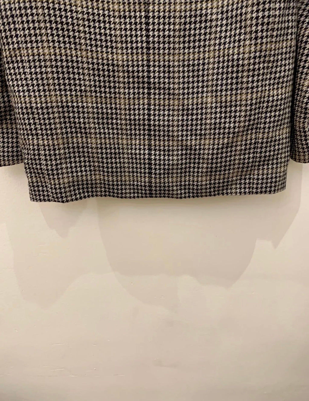 Vintage houndstooth plaid pure wool classic hunting jacket blazer 42R