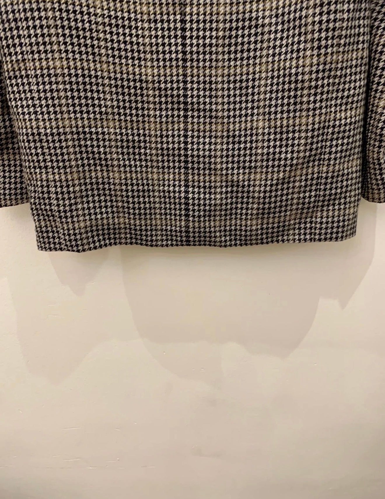 Vintage houndstooth plaid pure wool classic hunting jacket blazer 42R