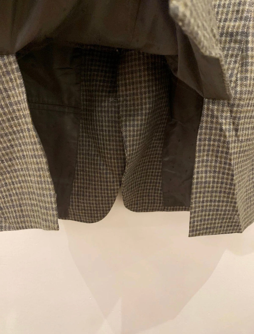 1970s Vintage houndstooth plaid pure wool classic hunting jacket blazer 44R