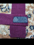 mens vintage classic 100% pure wool luxury square cut knitted burgundy neck tie