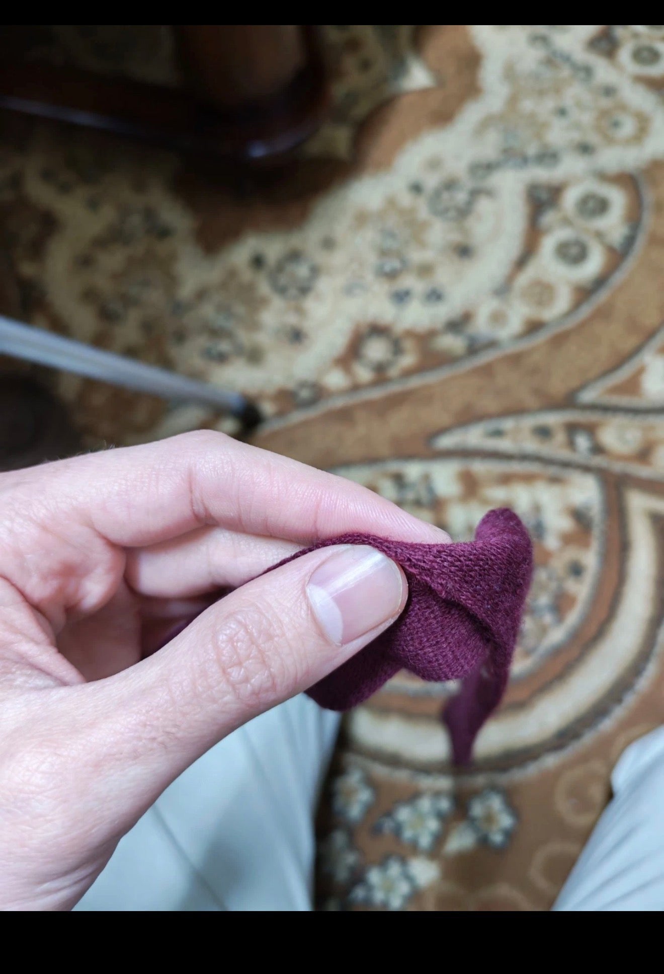 mens vintage classic 100% pure wool luxury square cut knitted burgundy neck tie