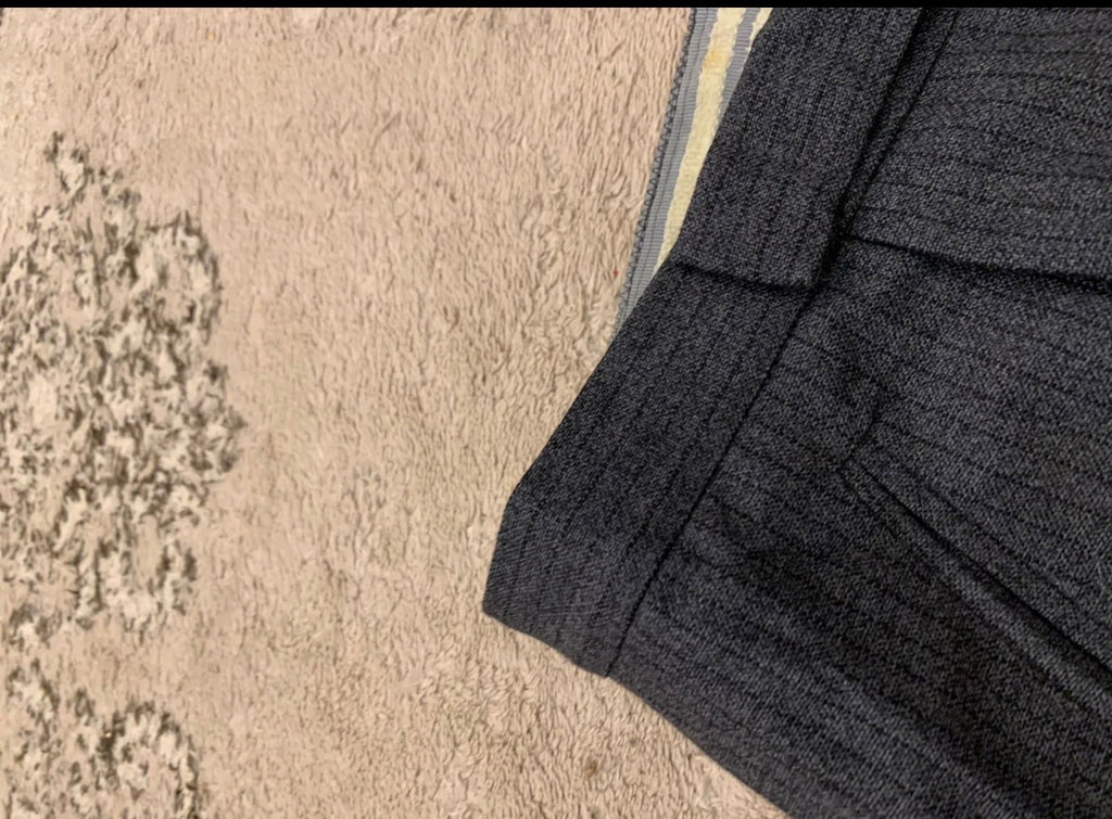 1970s Vintage all worsted wool classic charcoal striped 3 button suit 42R