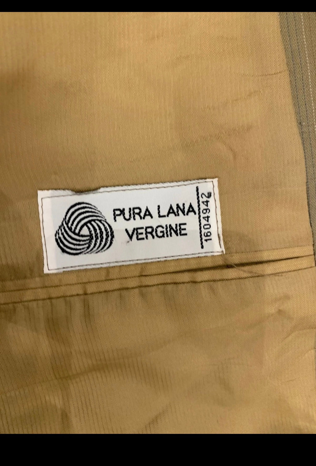Vintage Lebole pure wool classic 2 button striped brown suit 42R 42L