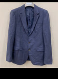1970s Vintage classic pure wool unique blue 2 button French suit 38R