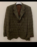 Vintage Oxford pure Wool classic greenish glen check 3 button suit 44R
